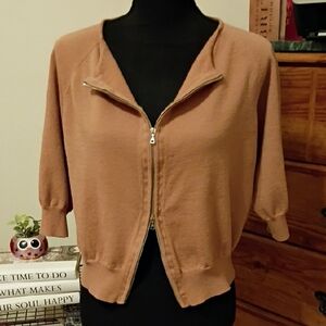 Dries Van Noten Peach Bomber Sweater